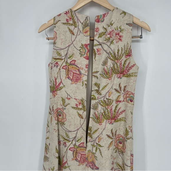Lalage Beaumont Linen Botanical Floral Print Shift Dress Professional‎ - Picture 9 of 15